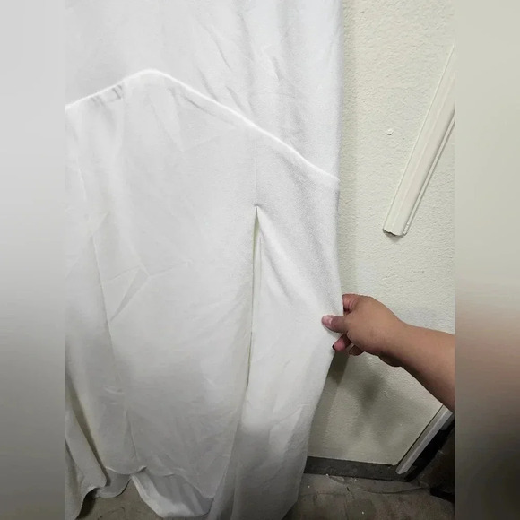 Lulu's Everlasting Promise White Notched Backless Mermaid Maxi Dress Bridal - Picture 9 of 14